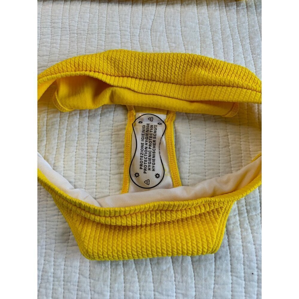 KIZPEIWR Two Piece Bikini Swim Suit SZ XXL High Cut Yellow NEW - Picture 9 of 12